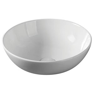 כיור מונח עגול לאמבטיה גלבוע 330X330X130 לבן